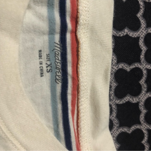 Madewell Womens Striped T Shirt Blouse Short Sleeve Size XS - Picture 4 of 4